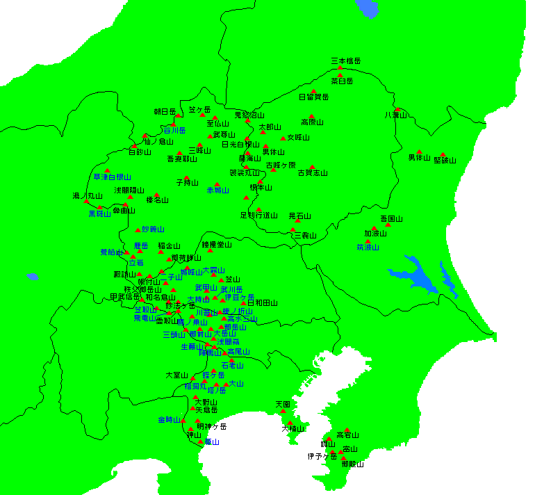 関東 の 山 地図